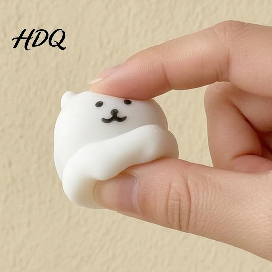 Anxiety Relief Toy 3/4/5/6Pcs Mini Bear Stress Toy, Cartoon White Squeeze Slow Rebound Sensory for Kids Adults, Party Favors