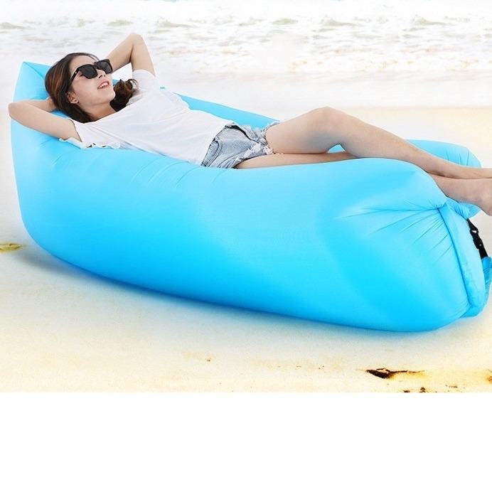 Inflatable Outdoor Lazy Sofa Bed - Portable Beach Sleeping Bag, Folding Air Cushion