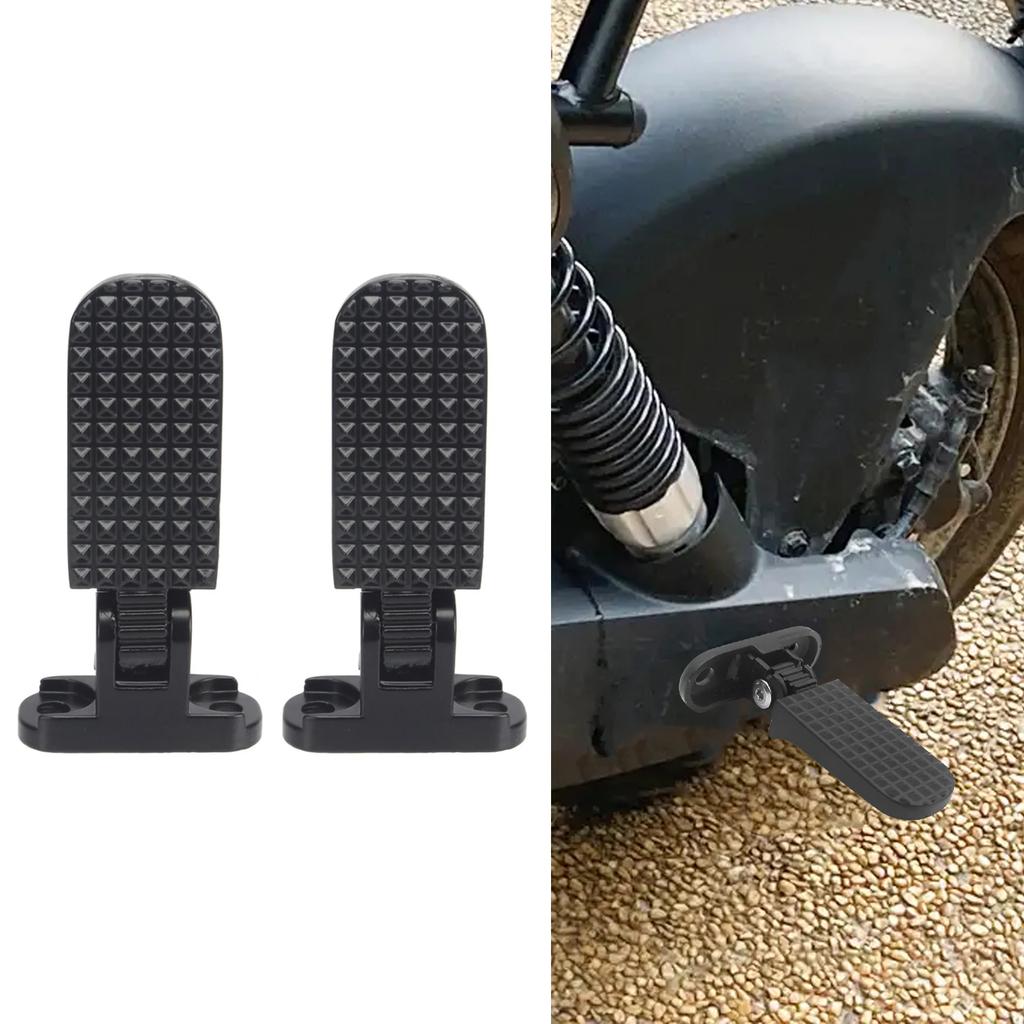 2Pcs Bike Rear Pedals Metal Foldable Foot Pegs for Electric Bicycle Motorcycle Folding Step Stool Road Bike Footrest Accessories