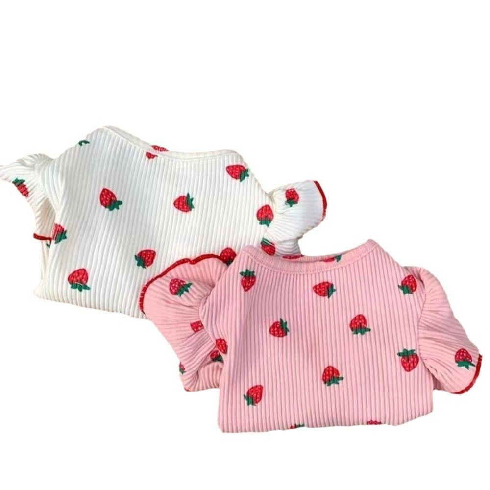 Fashion Pet Strawberry Base Shirt Soft Dog Vest Comfortable Pet Clothes  Spring