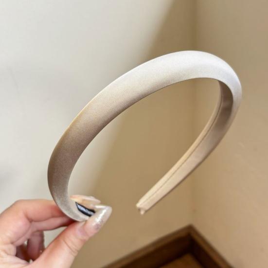 Women Headband Candy Color Sponge Filling Elastic Fit Hair Hoop Daily Commuting School Hair Accessory