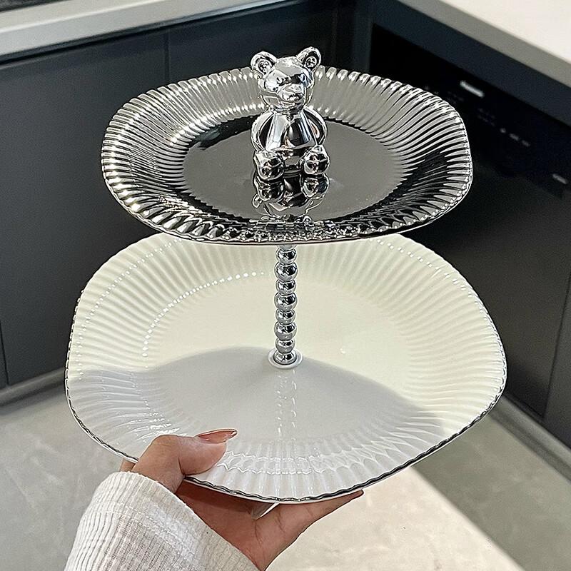 Naijiang Elegant Ceramic Multi-Tier Serving Tray