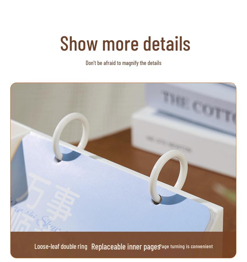 2027 Multi-functional Acrylic Desk Calendar with Custom Logo | High-Aesthetic Simple Style Desktop Ornament