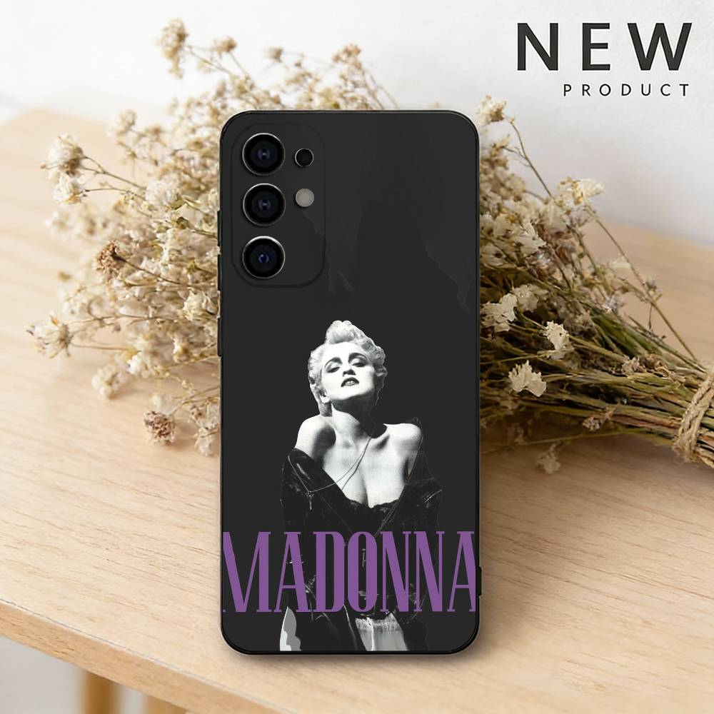 Queen of Pop M-Madonna phone Case For Samsung S26,25,24,21,22,23,30,20,Ultra,Plus,Fe,Lite Black Soft Cover