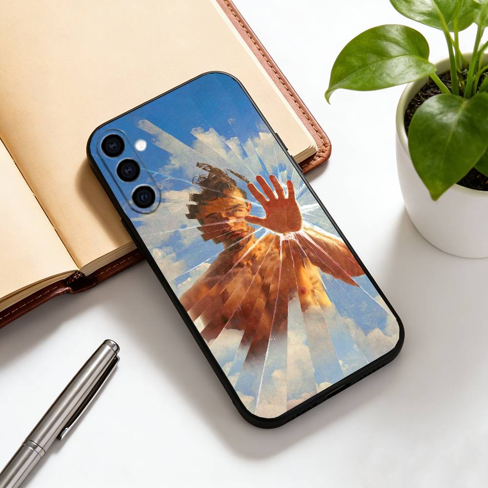 Artistic inspiration Phone Case Black Silicone Soft For Samsung Galaxy A73,A72,A71,A70,A53,A52,A51