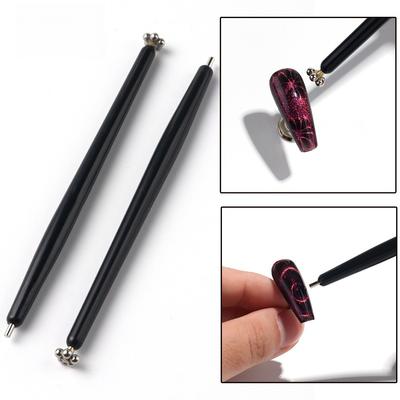 1 Stück Ins Blume Doppelköpfiger Katzenaugen-Magnetstift, Stark magnetisierendes Acrylnagelwerkzeug, Feiertagsgeschenk