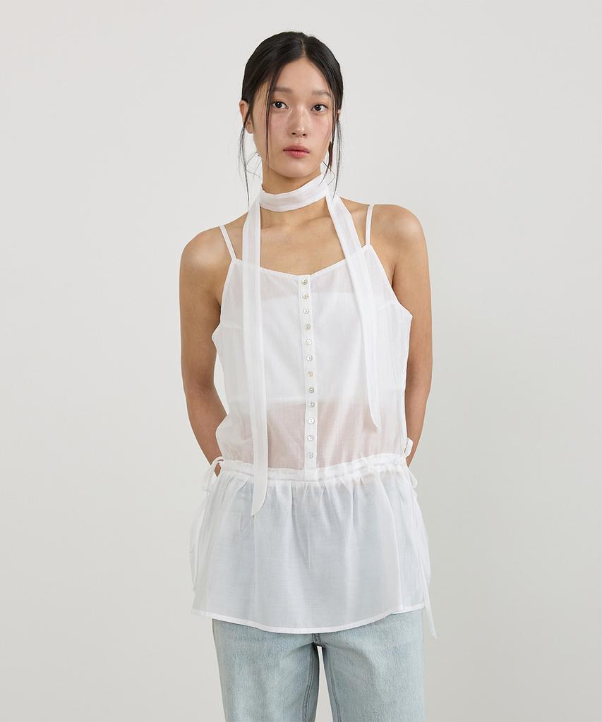 TMAKER Sheer Layered Bustier Wt