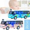 Vibrant Plastic Inertia Bus Toy With Flashing Lights And Music For Boys And Girls