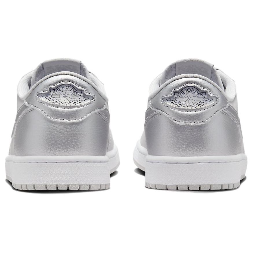 Air Jordan 1 Retro Low OG Metallic Silver Men Sneakers Grey Neutral-Grey White CZ0790-002