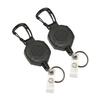 2Pcs Retractable Keychain Heavy Duty Carabiner ID Badge Holder with Retractable Steel Wire Rope