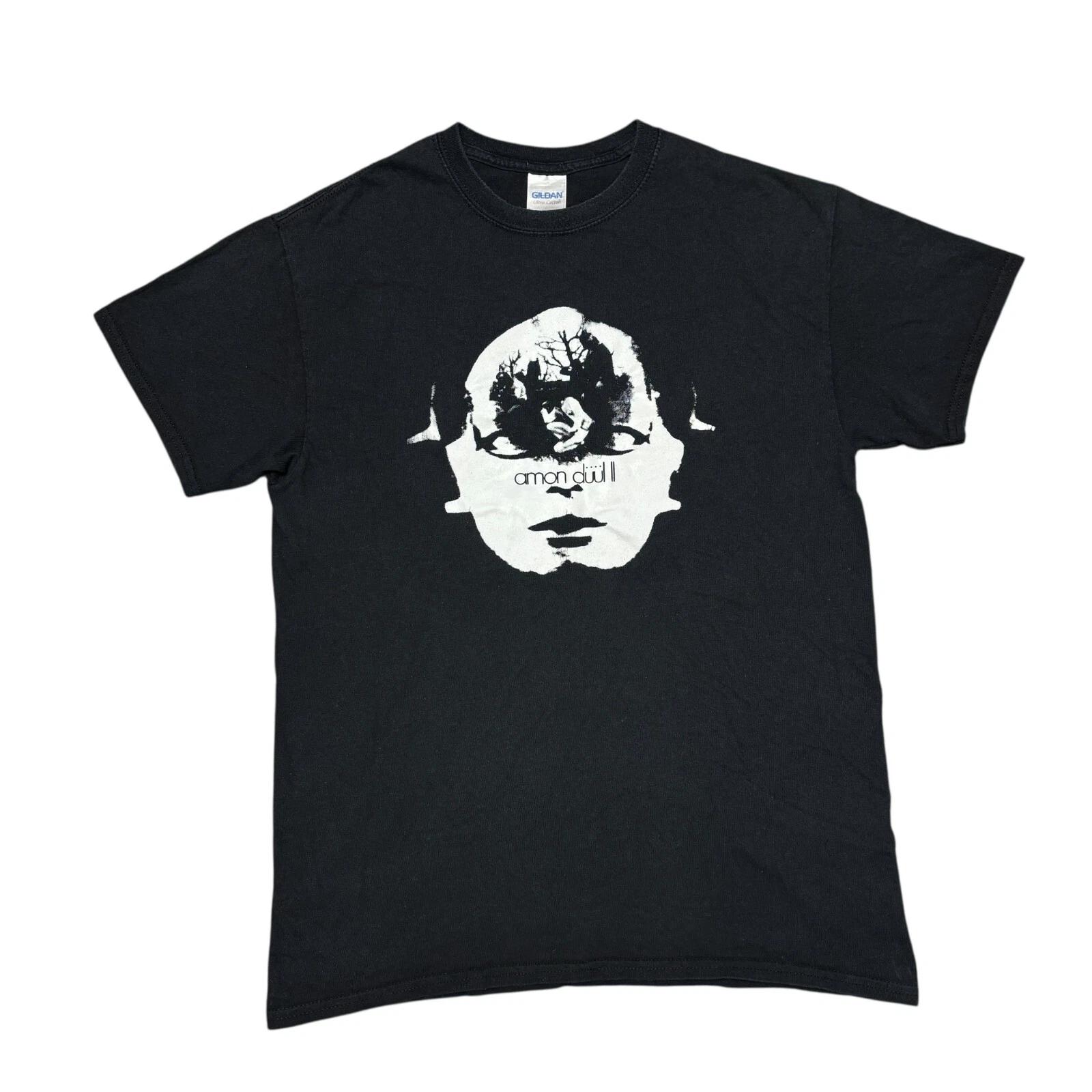 Vintage Amon Duul II Shirt Black Tour Concert Krautrock Band Tee Kraftwerk 70s 3XL