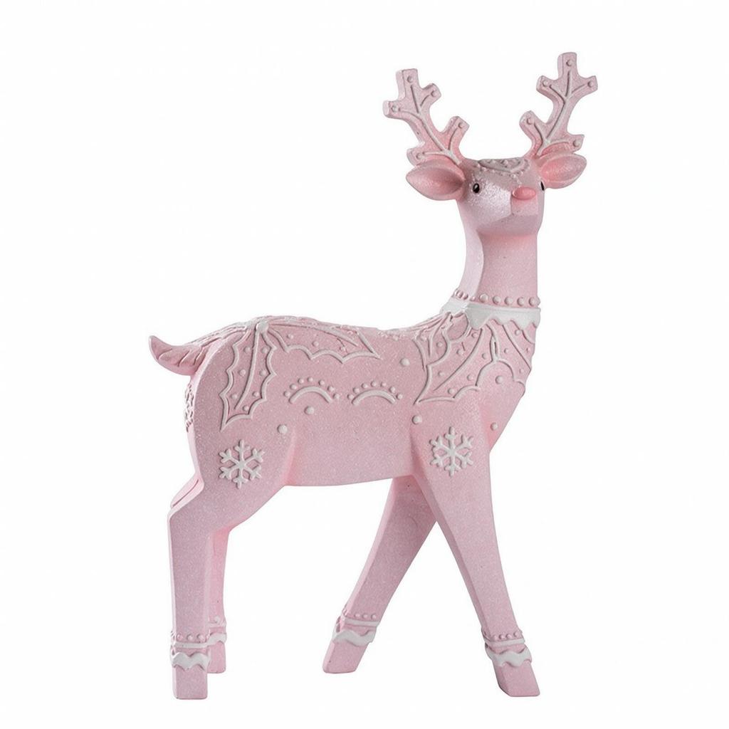 Christmas Reindeer Statue Tabletop Figurine Compact for Office