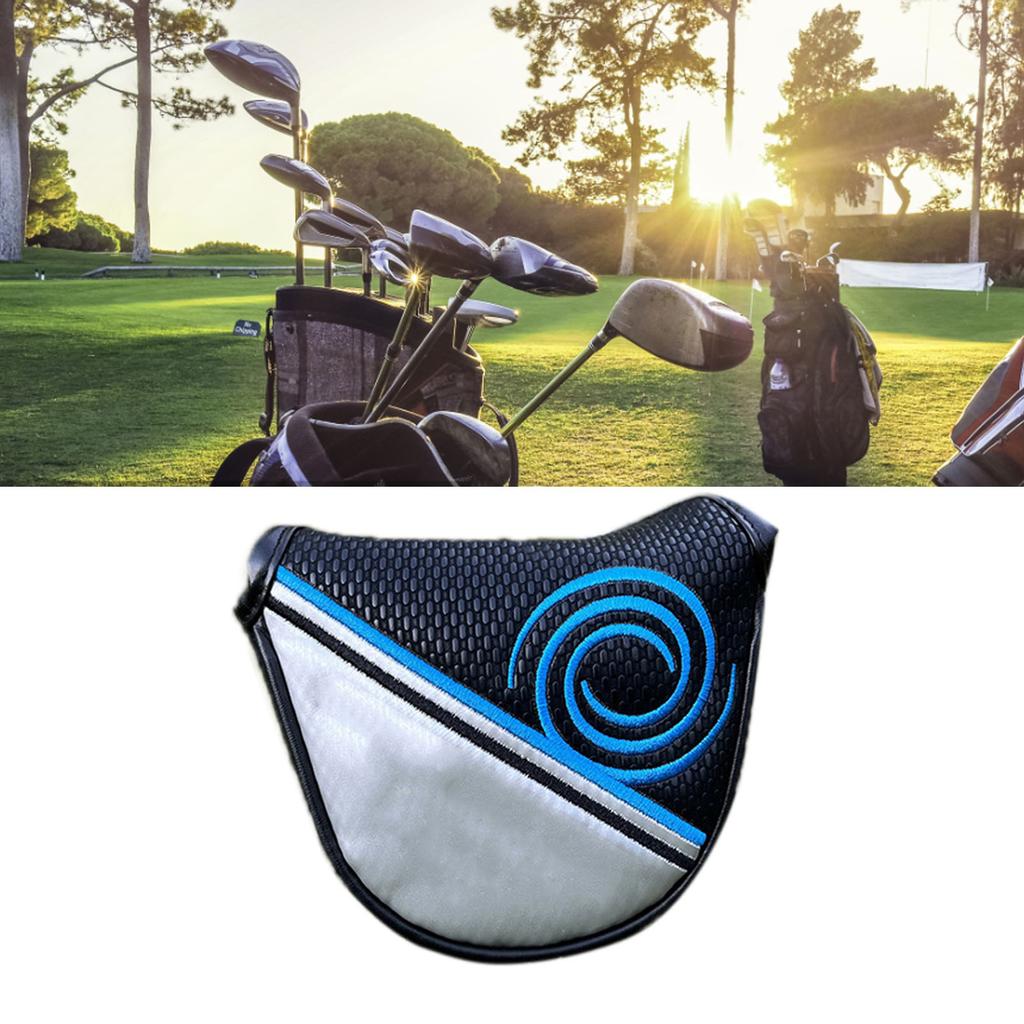 Mallet Putter Head Cover Magnetic Suction Buckle Long Semicircle Golf Accessories for Putter Type2