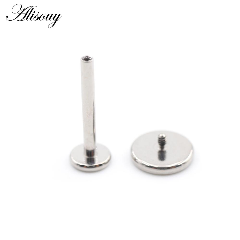 1ks titan s vnitřním závitem plochý eloxovaný kroužek na rty labreta do ucha Náušnice s tragusovou chrupavkou na činku Šperky na tělo