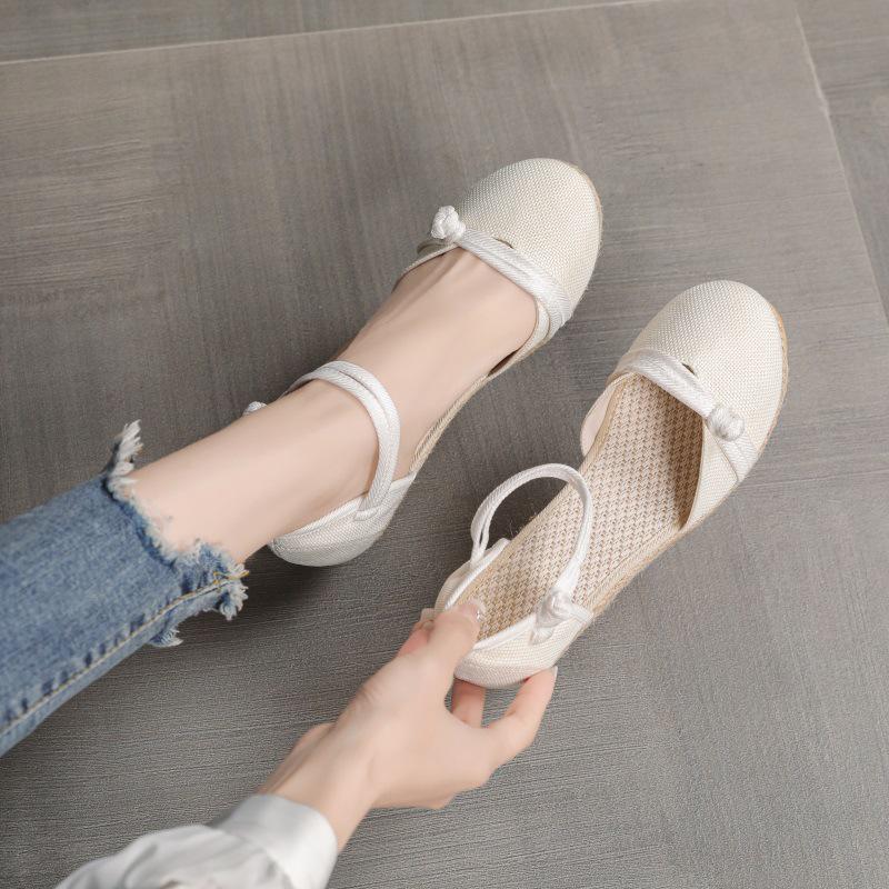 2025 Women's Summer Casual Roman Wedge Sandals - European & Korean Style