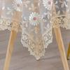Pastoral Style Lace Tablecloth Dustproof Rectangular Tablecloth Embroidered Jacquard Restaurant Decorat Fabric Coffee Table Bedside Table Cover Cloth