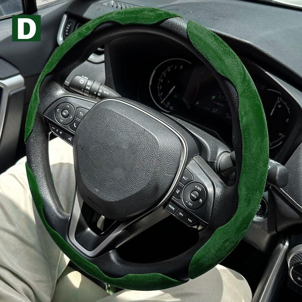 Suede Universal Car Steering Wheel Booster Cover Non-Slip Auto Interior Steer Protector Decoration Accessories Winter Keep Warm