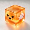 Quetschwürfel Spielzeug Halloween Geist Stress Sensorisches Spielzeug Angstlinderung Langsam aufsteigend Glitzer Kneten für Kinder Erwachsene Mini