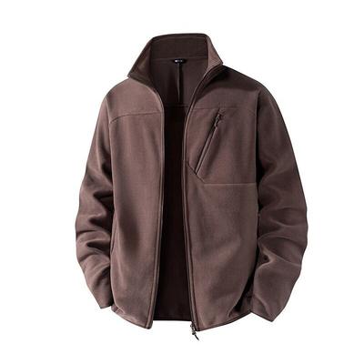 Erkek Polar Ceket Sonbahar Kış Termal Dik Yaka Ceket Outdoor Günlük Spor Giyim