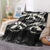 1PC Small animals gather Print FlAannel Blanket, High quality Comfortable for All Seasons, Home Decor, Warmth and Comfort