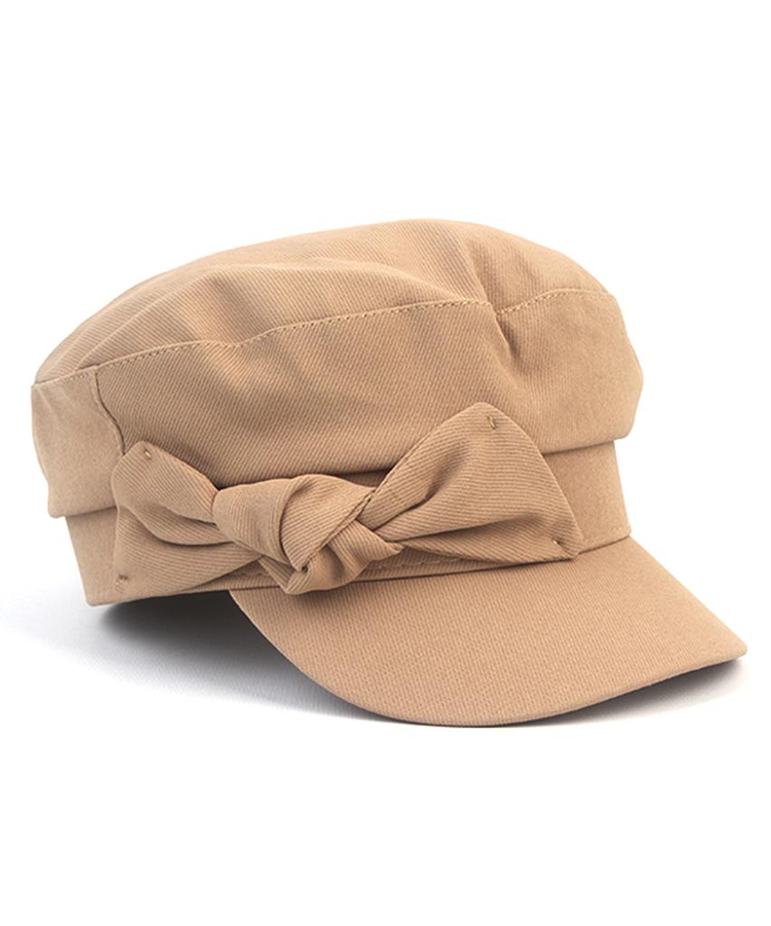 Yunibeosyeolkemiseuteuli Side Ribbon Beige Marine Cap Marine Cap