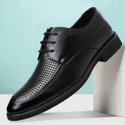 2025New Shoes for Men Summer Breathable Hollow Out Shoe Fashion Business Dress Shoes Luxury Casual Leather Shoes for Men Loafers