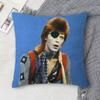 Housse de coussin décorative carrée imprimée recto-verso David Bowie pour canapé, salon, décoration intérieure