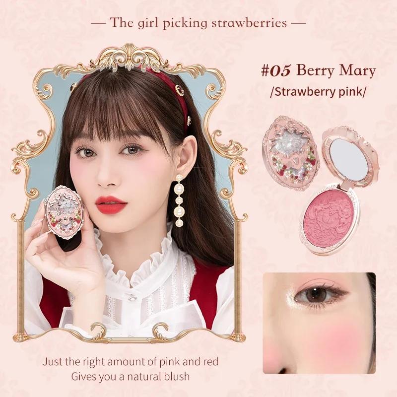 Flower Knows Erdbeer Rococo Serie Geprägtes Rouge 5g Rougepuder Berry Mary Rougepalette Make-up Professionell