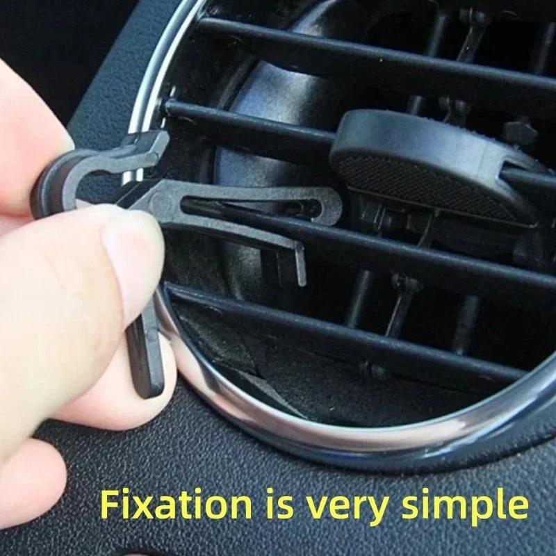 1pc Car Air Outlet Storage Bag - Leather Dashboard Organizer for Phone, Keys, Sunglasses - Keep Vent Area Tidy