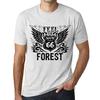 Vintage Tee-skjorte for menn Grafisk T-skjorte Feel The Forest Vintage White