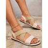 2025 New Crossover Flat Sandals Women's Plus Size Solid