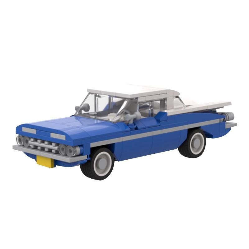 

MOC Speed Vehicle 1959 Chevroleted Nomad Wagon and Bel Air Retro Vehicles Technical Car Sets Building Blocks Toys Children Gift