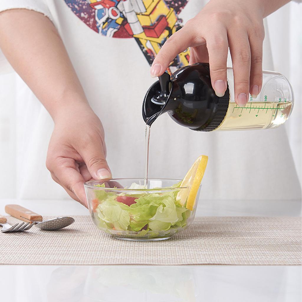 200ml Salad Dressing Shaker BPA  Prevent Leakage Salad Dressing Jar with Lid for Kitchen Dressing Container Kitchen Supplies