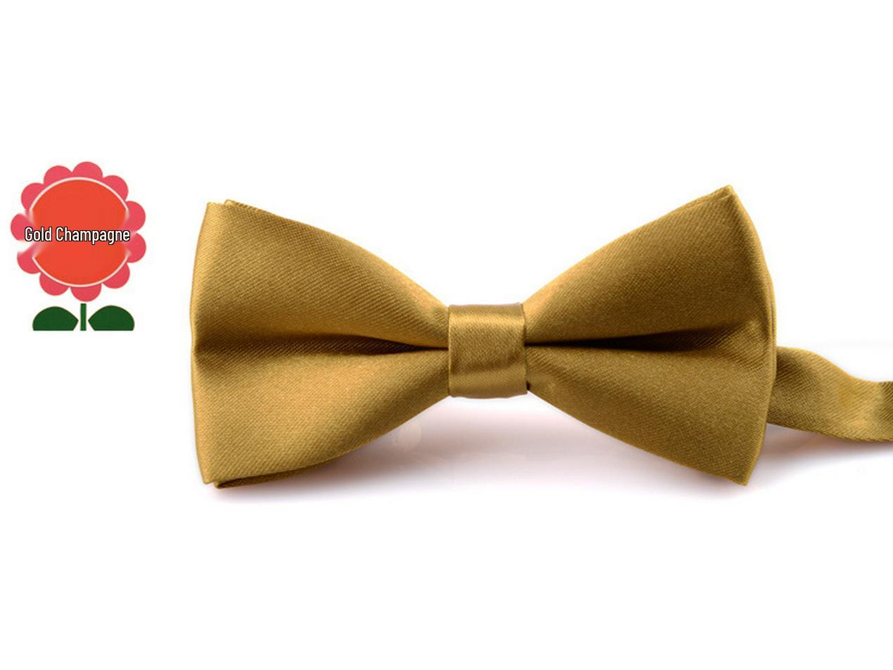 

Однотонный галстук-бабочка в корейском стиле для детей детского сада и младшего школьного возраста шампанского/золотой