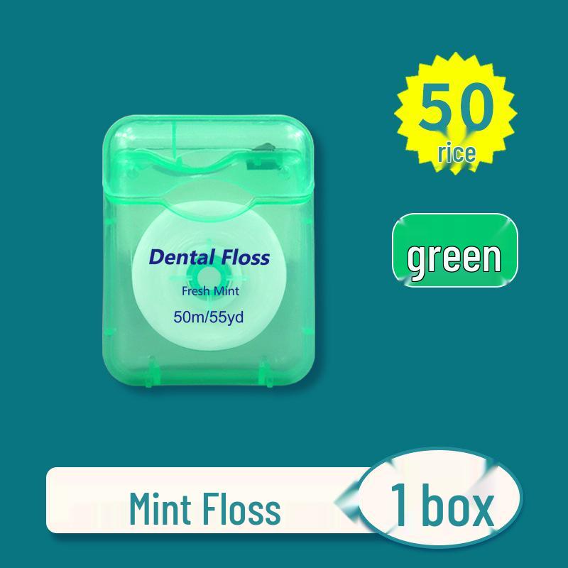 

М ятна воскована ультратонка зубна нитка 50м коробка - Високоміцна ортодонтична нитка