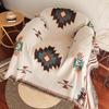 Azteken-Decke Übergroße Boho-Kuscheldecke mit Fransen Südwestliche Geometrische Wandteppich Vintage Gewebte Kuscheldecken Doppel-S