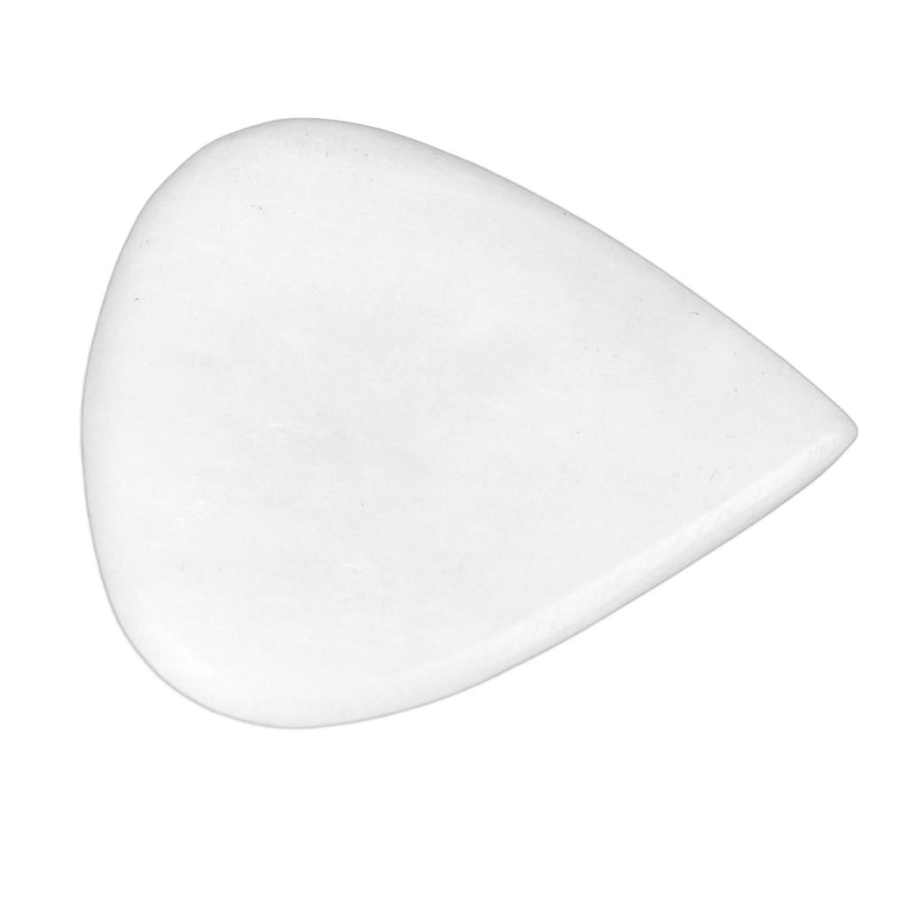 Gitarren-Bass-Plektrum mit konkavem Design Natur-Ochsenknochen Herzform Spielplektrum für Saiteninstrumente Weiß