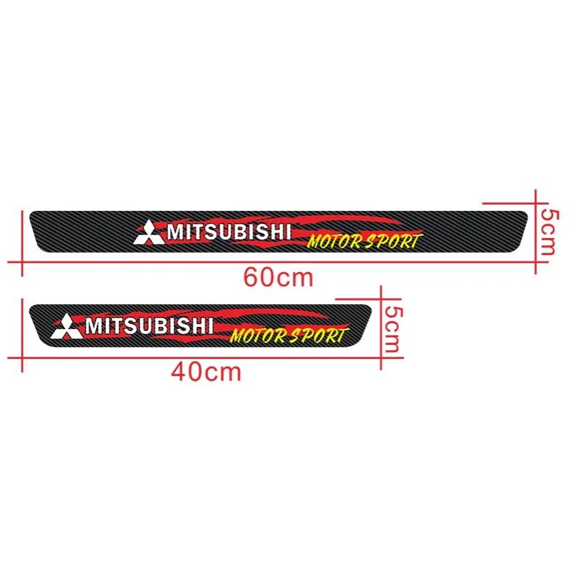 Kohlefaser für Mitsubishi Eclipse Lancer Ralliart Outlander ASX L200 Mirage Pajero Auto Front Heck Türschwellen Schutzaufkleber