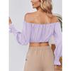 Women's Elegant Off-Shoulder Puff Sleeve Summer Blouse