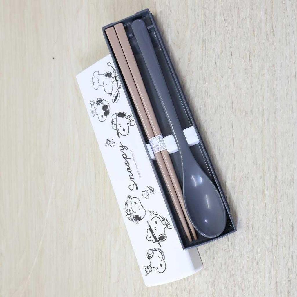 Snoopy Antibakterielle Essstäbchen Löffel Zwillingsset Alltags-Kostüm Peanuts [Kombinationsset] & /