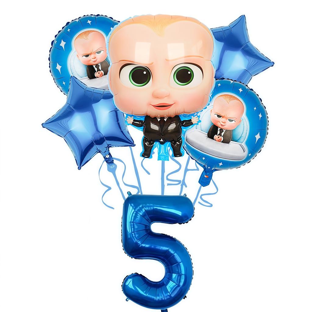 Bossed Baby Thema Verjaardagsfeest Decoratie Pasgeboren 1e Servies Set Bord Beker Ballonnen Voor Kinderen Babyborrel Feest Bedankjes Cadeaus