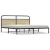 Metal Bed Frame without Mattress Sonoma Oak Finish 180 x 200 cm