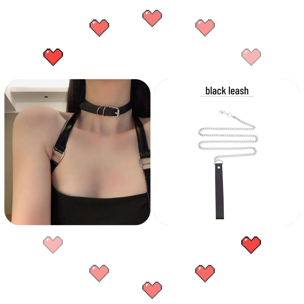 Punk Schwarze Choker-Halskette für Frauen - High-End Schlüsselbeinkette Accessoire