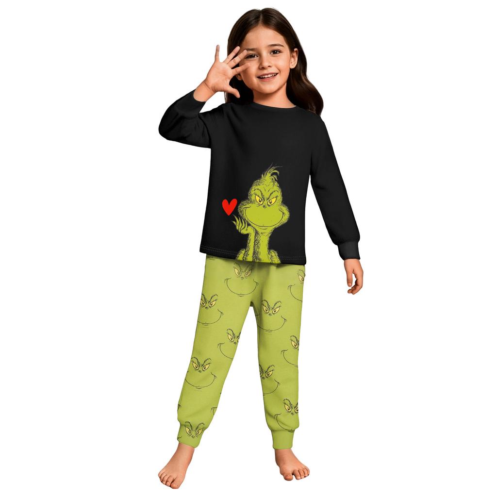 Children's Boys And Girls Thin Two-piece Long-sleeved Pants Two-piece