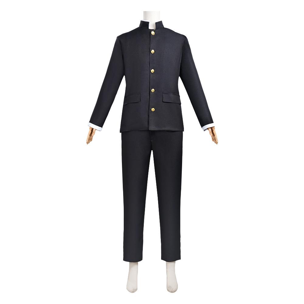 Ken Takakura Cosplay Costume Wig Anime Dandadan Okarun School Uniform Black Jacket Pants Gakuran Glasses Halloween Party Men