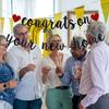 New Home New Chapter Banner, Pre-strung Congrats On Your New Home Banner, Black Glitter Housewarming Party Decorations, Home Decor