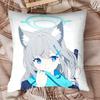 Sable White Bb-Blue Aa-Archives Cyan Scarf Printed Pillowcase 1pc, Double-Sided Print, Zipper Closure, Polyester Material, Machine Washable, Suitable 