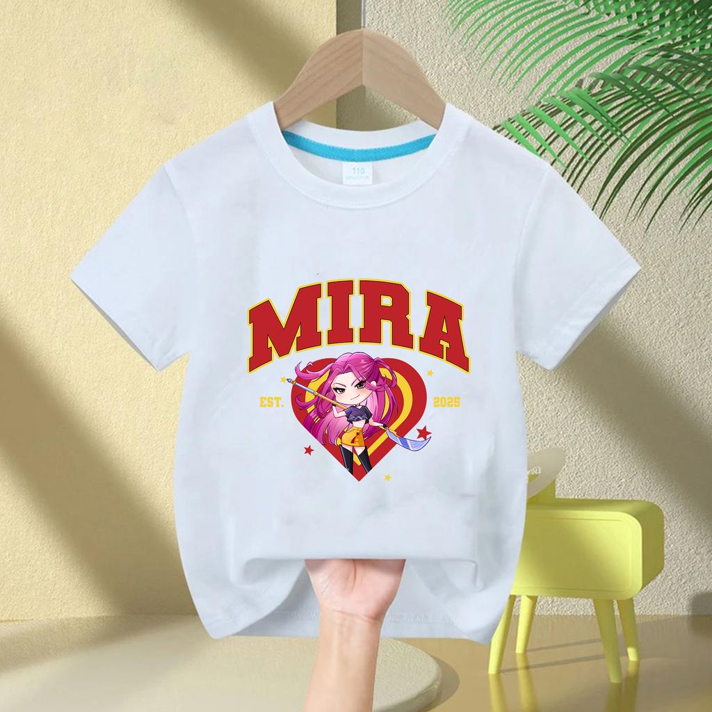 Soft Cotton T-Shirt for Girls, 2026 Movie Design,Children's Clothing,Gifts for K-Pop Demon Hunters Fans, Fashionable Casual Tops