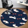 1pc Cherry Cats Office Round Area Rug, Under Office Chairs Bedroom Living Room Home Decor, Room Deco
