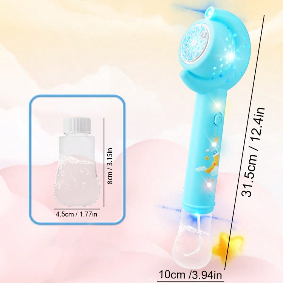 Moon Bubble Blaster Guns For Kids, Electric Bubble Machine With LED Lights, Safe Outdoor Toys For 3-12 Years Boys Girls Birthday Wedding Party Favors